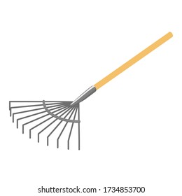 Leaf rake icon. Isometric of leaf rake vector icon for web design isolated on white background