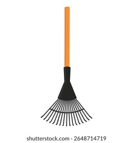 Leaf rake icon. Lawn rake. Garden tool for autumn leaves.