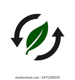 Leaf Recycle Design Illustration vector eps format , suitable for your design needs, logo, illustration, animation, etc.