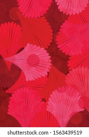 Leaf red color pattern vector illustration design wallpaper background