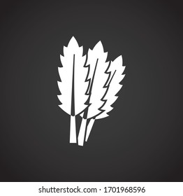 Leaf related icon on background for graphic and web design. Creative illustration concept symbol for web or mobile app.