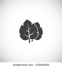 Leaf related icon on background for graphic and web design. Creative illustration concept symbol for web or mobile app.