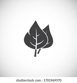 Leaf related icon on background for graphic and web design. Creative illustration concept symbol for web or mobile app.