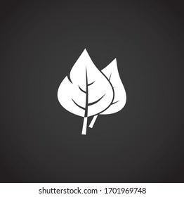 Leaf related icon on background for graphic and web design. Creative illustration concept symbol for web or mobile app.