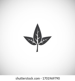 Leaf related icon on background for graphic and web design. Creative illustration concept symbol for web or mobile app.