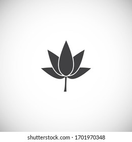 Leaf related icon on background for graphic and web design. Creative illustration concept symbol for web or mobile app.