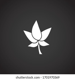 Leaf related icon on background for graphic and web design. Creative illustration concept symbol for web or mobile app.