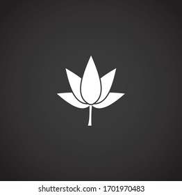 Leaf related icon on background for graphic and web design. Creative illustration concept symbol for web or mobile app.