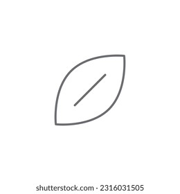 Leaf related vector linear icon. Vector outline illustration Isolated on white background. Editable stroke