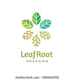 Leaf Root modern logo design. - Vector