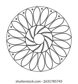 A leaf round pattern design