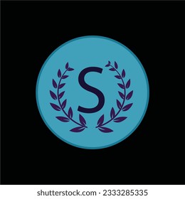 Leaf and  S letter logo design