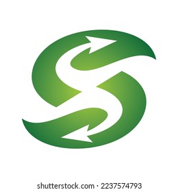 logotipo de hoja 1 plantilla de flecha
