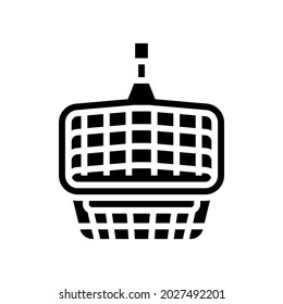 Blattsoop-Pool-Glyph-Symbol Vektorgrafik. Schild zum Blätterspieß. isoliertes Kontursymbol