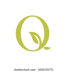 Leaf and Script Letter O