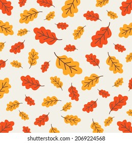 Leaf seamless background isolated. Modern exotic plants illustration in vector.