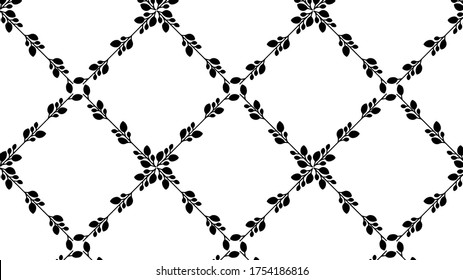 Blätter, nahtloser Hintergrund auf weißem Hintergrund. Vektorgrafik.
