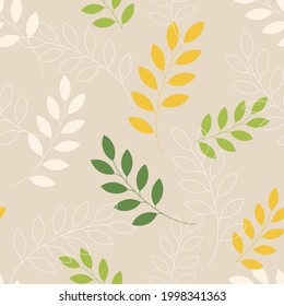 Leaf seamless pattern. Leaf background