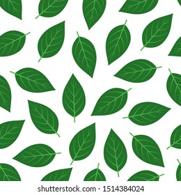 Leaf Seamless Pattern Background Vector Design