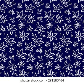 Leaf -  seamless pattern, background, vector illustration