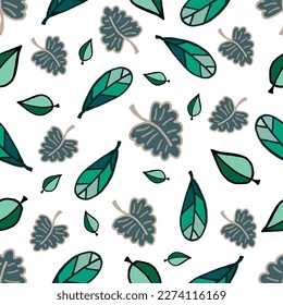 Leaf seamless pattern background wallpaper