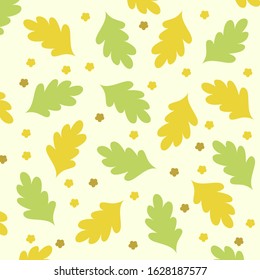 leaf seamless pattern with beautiful color 