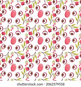 Leaf Seamless Pattern Design . Vector Illustration.