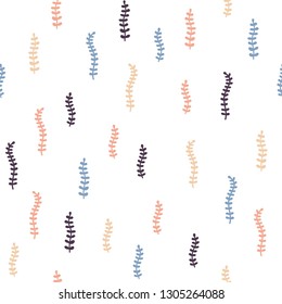 Leaf seamless pattern. For fabric,paper,wrap,t-shirt,poster, card, scrapbooking, birthday and party invitation, wallpaper or background.