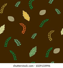 Leaf seamless pattern. Fashion graphic background design. Modern stylish abstract texture. Colorful template for prints, textiles, wrapping, wallpaper, website. Design element. Vector illustration