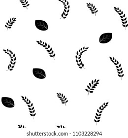 Leaf seamless pattern. Fashion graphic background design. Modern stylish abstract texture. Design monochrome template for prints, textile, wrapping, wallpaper, website, etc. Vector illustration