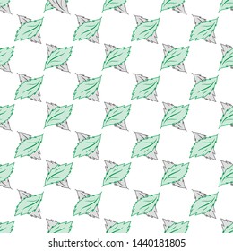 Leaf seamless pattern. Fashion graphic background design. Modern stylish abstract texture. Colorful template for prints, textiles, wrapping, wallpaper, website. Design element. Vector illustration.