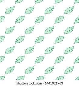 Leaf seamless pattern. Fashion graphic background design. Modern stylish abstract texture. Colorful template for prints, textiles, wrapping, wallpaper, website. Design element. Vector illustration.