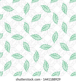 Leaf seamless pattern. Fashion graphic background design. Modern stylish abstract texture. Colorful template for prints, textiles, wrapping, wallpaper, website. Design element. Vector illustration.
