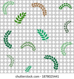 Leaf seamless pattern. Fashion graphic background design. Modern stylish abstract texture. Colorful template for prints, textiles, wrapping, wallpaper, website. Design element. Vector illustration