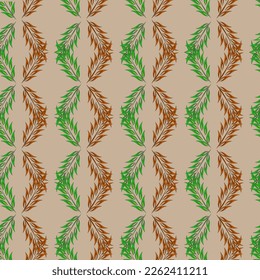 Leaf seamless pattern. Fashion graphic background design. Modern stylish abstract texture. Colorful template for prints, textiles, wrapping, wallpaper, website. Design element. Vector illustration