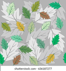 Leaf seamless pattern. Fashion graphic background design. Modern stylish abstract texture. Colorful template for prints, textiles, wrapping, wallpaper, website. Design element. Vector illustration
