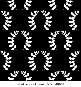 Leaf seamless pattern. Fashion graphic background design. Modern stylish abstract texture. Monochrome template for prints, textiles, wrapping, wallpaper, website. Design element. Vector illustration