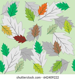 Leaf seamless pattern. Fashion graphic background design. Modern stylish abstract texture. Colorful template for prints, textiles, wrapping, wallpaper, website etc. Design element. Vector illustration