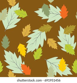 Leaf seamless pattern. Fashion graphic background design. Modern stylish abstract texture. Colorful template for prints, textiles, wrapping, wallpaper, website etc. Design element. Vector illustration