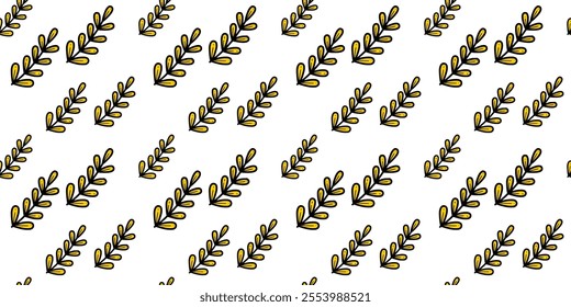 leaf seamless pattern on blank background. seamless pattern