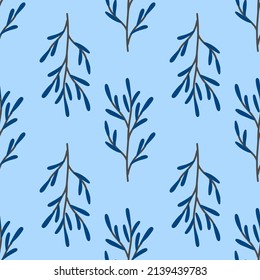 Nahtloses Muster aus Leaf. Skandinavischer Hintergrund. Vektorgrafik für Stoffdesign, Geschenkpapier, Babybekleidung, Textilien, Karten.