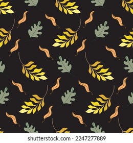 Leaf seamless pattern textile print repeat