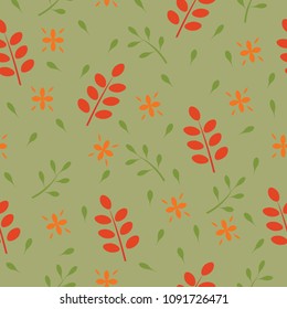 Leaf seamless pattern, vector
