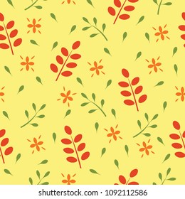 Leaf seamless pattern, vector