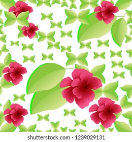 leaf seamless pattern vector