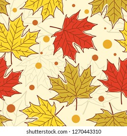leaf seamless pattern vector
