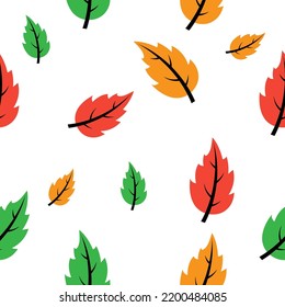leaf seamless pattern vector design