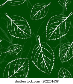Leaf seamless pattern. Vector illustration