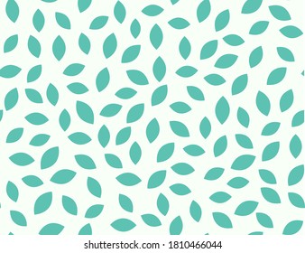 Leaf seamless pattern vector plant background. Nature flat leaf herb green soft vine pattern