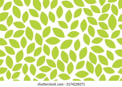Leaf seamless pattern vector plant background. Nature flat leaf herb green soft vine pattern